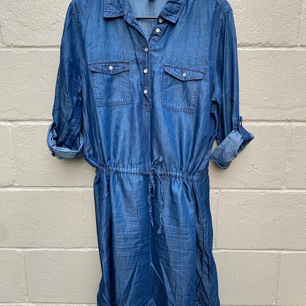 Dark blue Denim Shirt Dress